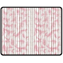 A Pink And White Striped Background Fleece Blanket (medium)