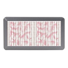 A Pink And White Striped Background Memory Card Reader (mini) by catchydesignhill