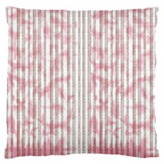 A Pink And White Striped Background Large Cushion Case (one Side)