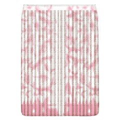 A Pink And White Striped Background Removable Flap Cover (l)