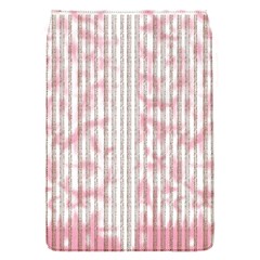 A Pink And White Striped Background Removable Flap Cover (s)