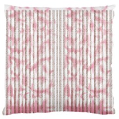 A Pink And White Striped Background Standard Premium Plush Fleece Cushion Case (one Side)