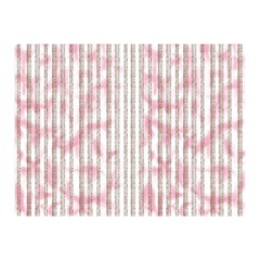 A Pink And White Striped Background Two Sides Premium Plush Fleece Blanket (mini)