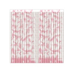 A Pink And White Striped Background Square Satin Scarf (30  X 30 )