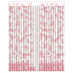 A Pink And White Striped Background Drawstring Bag (small)