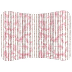 A Pink And White Striped Background Velour Seat Head Rest Cushion by catchydesignhill