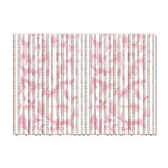 A Pink And White Striped Background Crystal Sticker (a4)