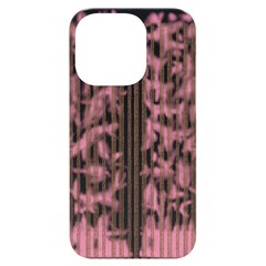 A Pink And White Striped Background Iphone 14 Pro Black Uv Print Pc Hardshell Case