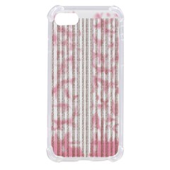 A Pink And White Striped Background Iphone Se