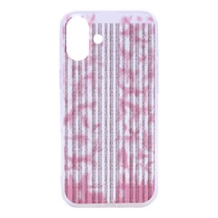 A Pink And White Striped Background Iphone 16 Pro Tpu Uv Print Case by catchydesignhill