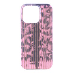 A Pink And White Striped Background Iphone 16 Pro Black Uv Print Pc Hardshell Case by catchydesignhill