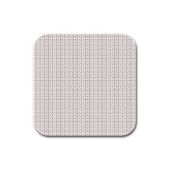 A White Background With A Brown Pattern On It Rubber Square Coaster (4 Pack)