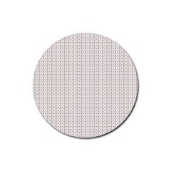 A White Background With A Brown Pattern On It Rubber Coaster (round)