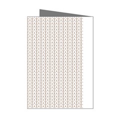 A White Background With A Brown Pattern On It Mini Greeting Cards (pkg Of 8)