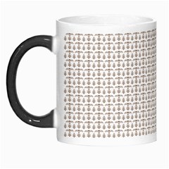 A White Background With A Brown Pattern On It Morph Mug