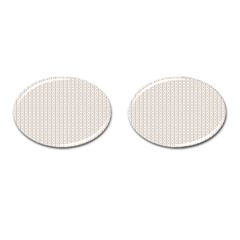 A White Background With A Brown Pattern On It Cufflinks (oval) by catchydesignhill