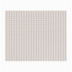 A White Background With A Brown Pattern On It Small Glasses Cloth (2 Sides)