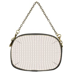 A White Background With A Brown Pattern On It Chain Purse (two Sides)