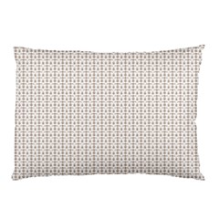 A White Background With A Brown Pattern On It Pillow Case by catchydesignhill