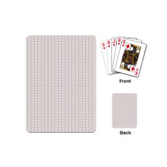 A White Background With A Brown Pattern On It Playing Cards Single Design (mini)