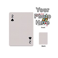 A White Background With A Brown Pattern On It Playing Cards 54 Designs (mini)