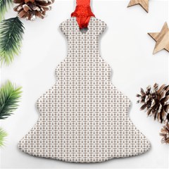 A White Background With A Brown Pattern On It Ornament (christmas Tree) 