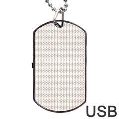 A White Background With A Brown Pattern On It Dog Tag Usb Flash (one Side)