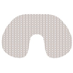 A White Background With A Brown Pattern On It Travel Neck Pillow