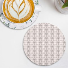 A White Background With A Brown Pattern On It Uv Print Round Tile Coaster