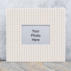 A White Background With A Brown Pattern On It White Wall Photo Frame 5  X 7  by catchydesignhill