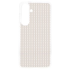 A White Background With A Brown Pattern On It Samsung Galaxy S24 6 2 Inch Tpu Uv Case by catchydesignhill