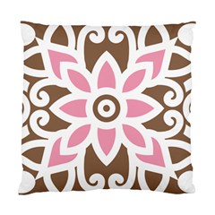 A Pink Flower On A Brown Background Standard Cushion Case (one Side)