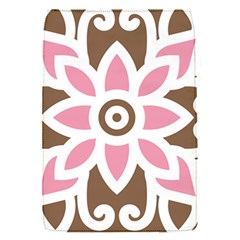 A Pink Flower On A Brown Background Removable Flap Cover (s)