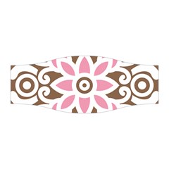 A Pink Flower On A Brown Background Stretchable Headband