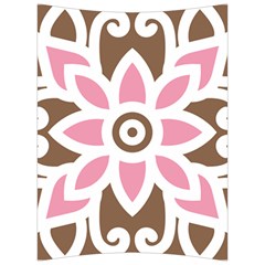 A Pink Flower On A Brown Background Back Support Cushion