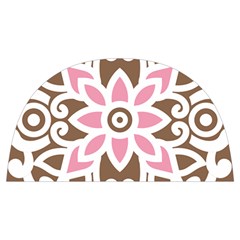 A Pink Flower On A Brown Background Anti Scalding Pot Cap