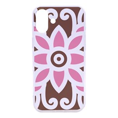 A Pink Flower On A Brown Background Iphone 16 Pro Tpu Uv Print Case by catchydesignhill