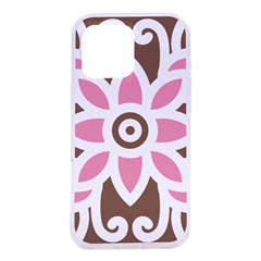 A Pink Flower On A Brown Background Iphone 16 Pro Max Tpu Uv Print Case