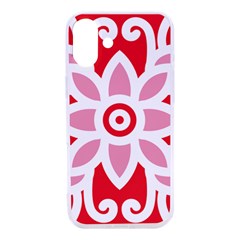 A Red And White Pattern With A Flower On It Iphone 16 Pro Tpu Uv Print Case