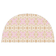 A Pink And White Flower Pattern On A Brown Background Anti Scalding Pot Cap