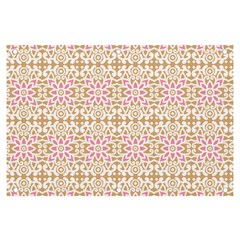 A Pink And White Flower Pattern On A Brown Background Banner And Sign 6  X 4 