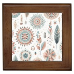 Pastel-boho-pattern Framed Tile