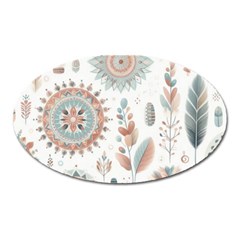 Pastel-boho-pattern Oval Magnet