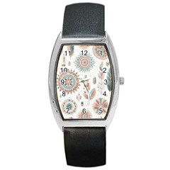 Pastel-boho-pattern Barrel Style Metal Watch