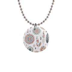 Pastel-boho-pattern 1  Button Necklace