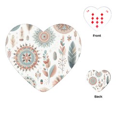 Pastel-boho-pattern Playing Cards Single Design (heart)