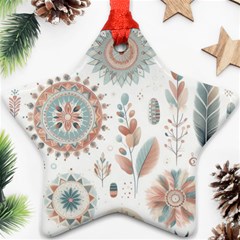 Pastel-boho-pattern Star Ornament (two Sides)