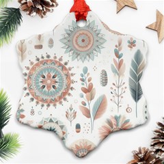 Pastel-boho-pattern Ornament (snowflake)