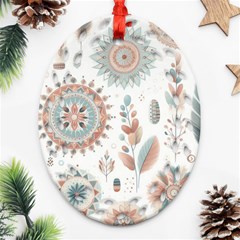 Pastel-boho-pattern Ornament (oval Filigree)