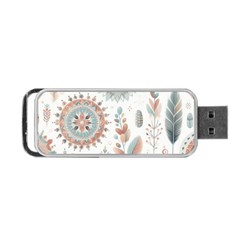 Pastel-boho-pattern Portable Usb Flash (two Sides)